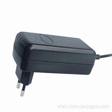 25W EU AC/DC Switching Power Adapter with CE/GS/KC Marks, 3-48V Output Voltage and Current